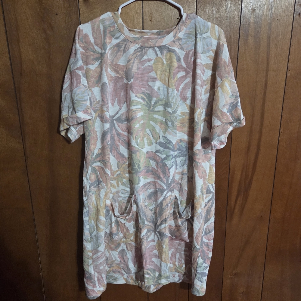 Show Me Your Mumu Downtime Tropical Palm  Dress Women's Size XL